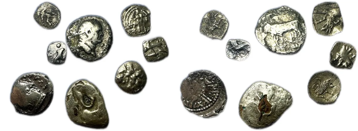 Mixed lot of 10 Greek and Roman silver coins”