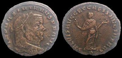 ROMAN: MAXIMIANUS 286 to 305 AD (Struck AD 298–299) AE 26mm 8.2gm large follis, Carthage mint, Rare