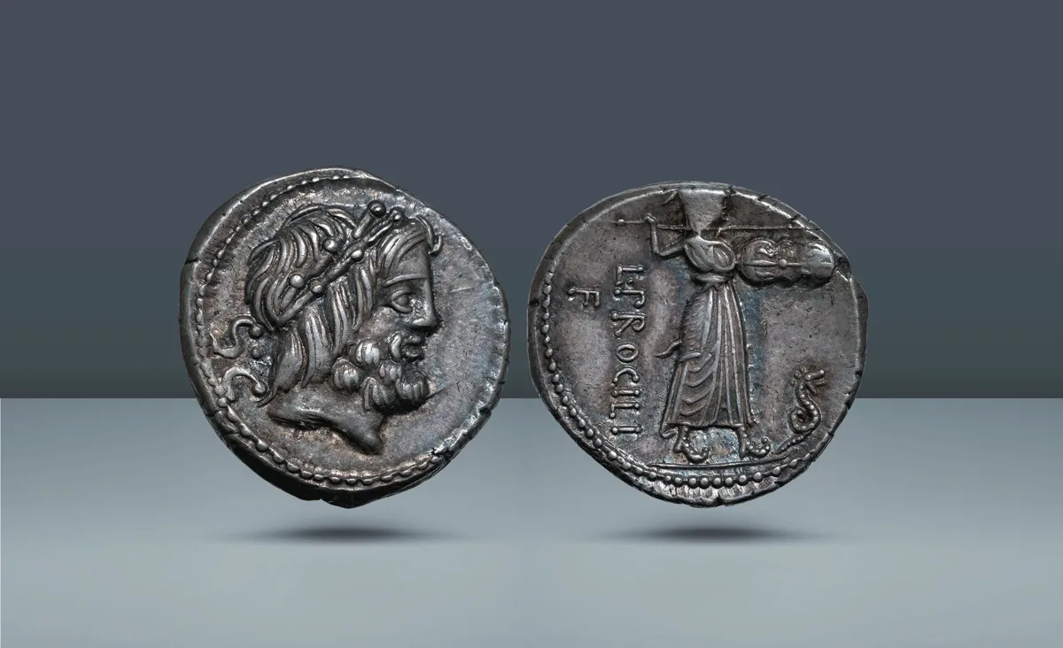 Roman Republic. L. Procilius, Rome, c. 80 BC
