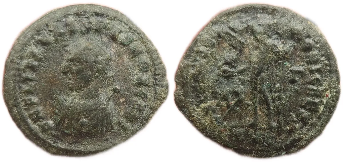 Rarer bust type of Crispus