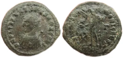 Rarer bust type of Crispus