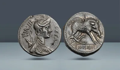 ROMAN REPUBLIC. C. Hosidius Geta. Rome, c. 64 BC