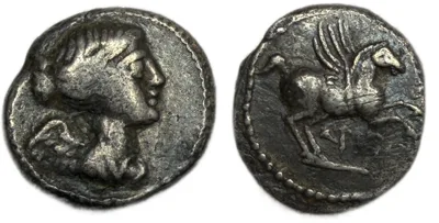 Roman Republic Q. Titius AR Quinarius (90 BC) Gens Titia, Pegasus Silver