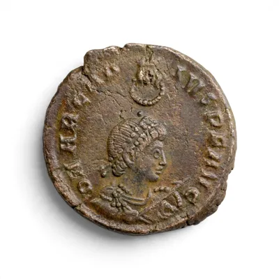 Arcadius AE2 Maiorina – GLORIA ROMANORVM, Constantinople, manus Dei
