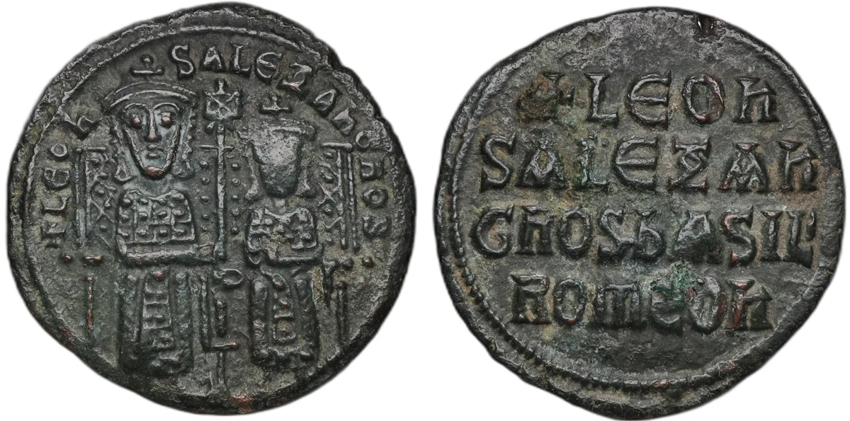 Leo VI. AD 886-912. Bronze AE Follis