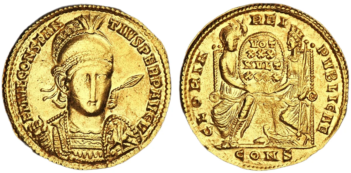 Constantius II. AD 337–361. AV Solidus
