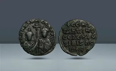 Byzantine Empire. Constantine VII and Romanus I, with Zoe, 913-959 AD  Constantinople, c. 914-919 AD