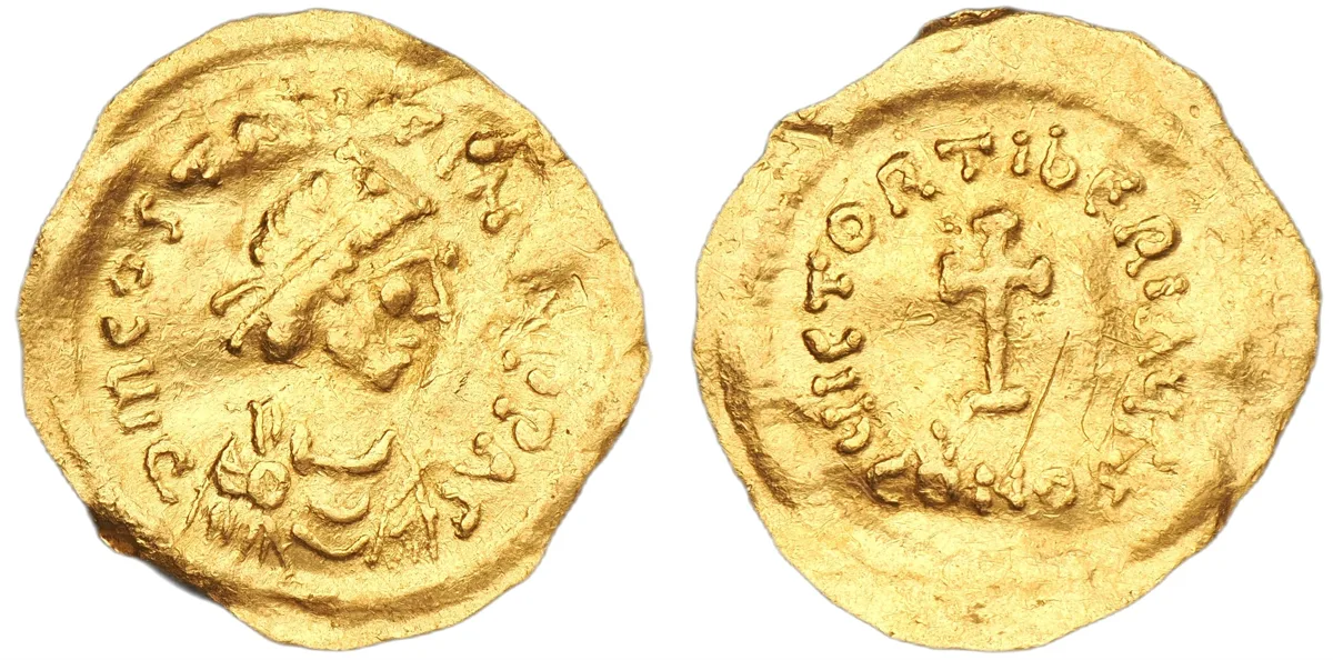 Tiberius II Constantine, 578-582. Tremissis, Constantinople