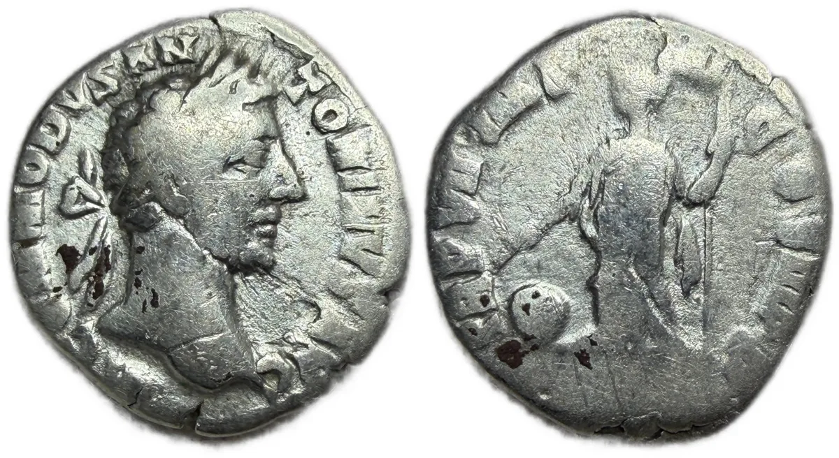 Commodus, 177-192. Denarius with Providentia RIC 32