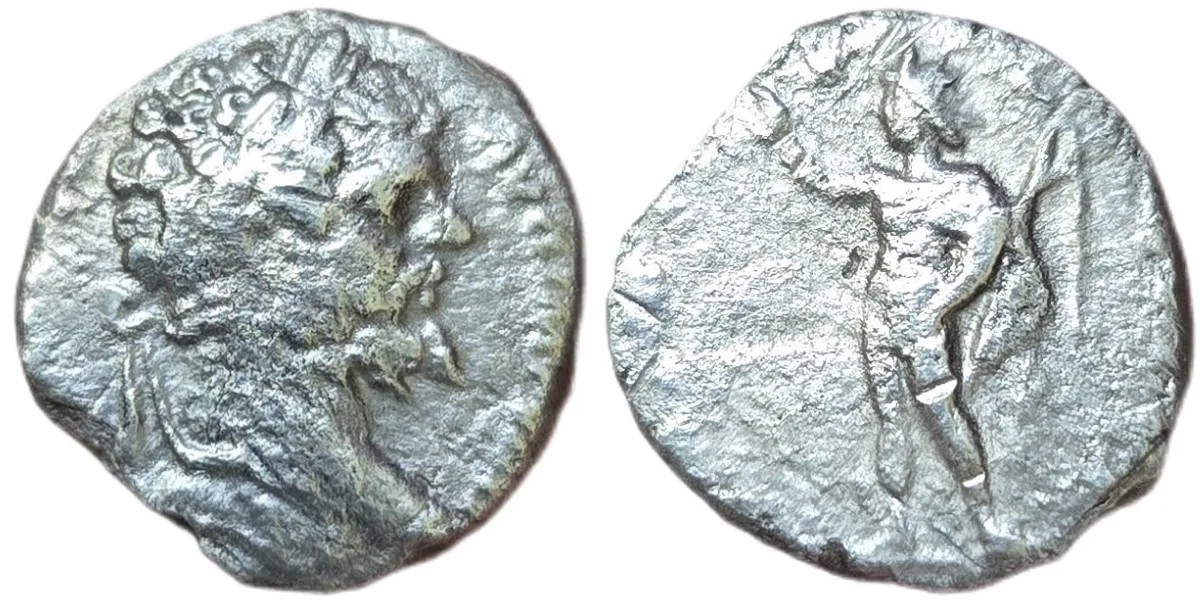Septimius Severus - A.D. 197 Silver Denarius - P M TR P V COS II P P