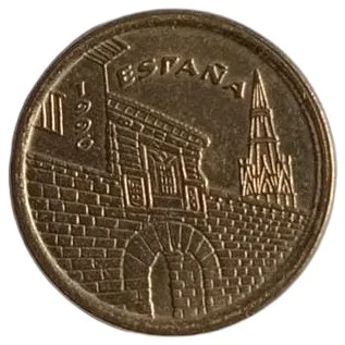 5 Pesetas 1991, 1994, 1995, 1996, 1998, Aluminium bronze, VF-AU