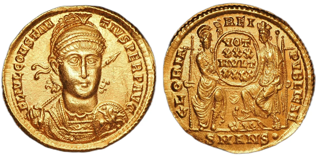Constantius II, AD 337 – 361. AV Solidus