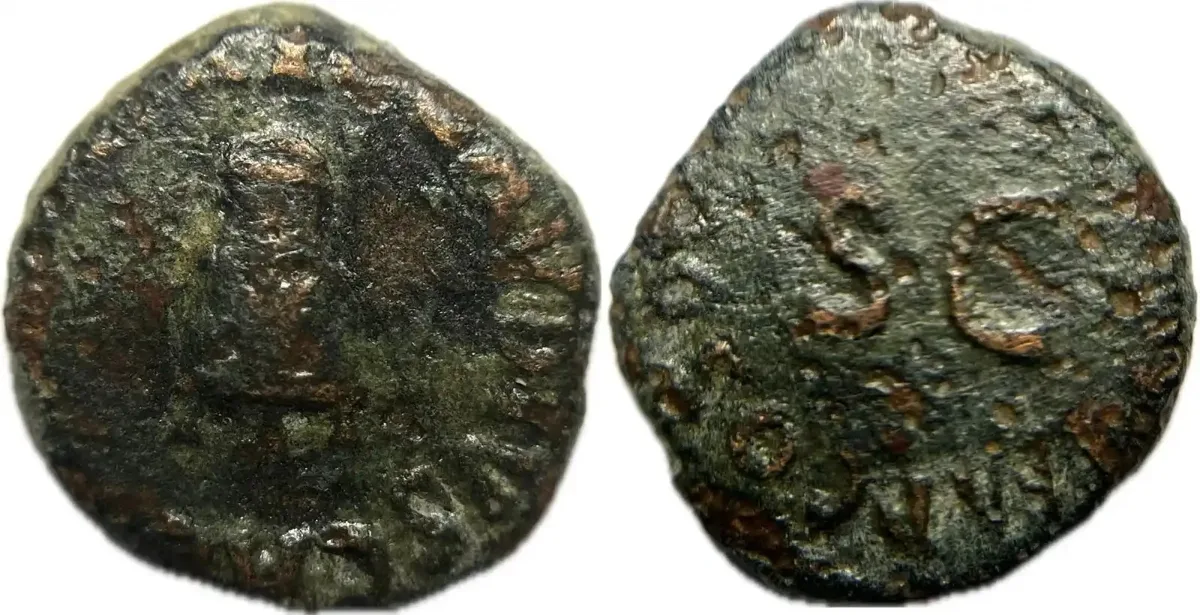 Claudius I AE Quadrans | Rv. Modius | 14mm, 3.1g