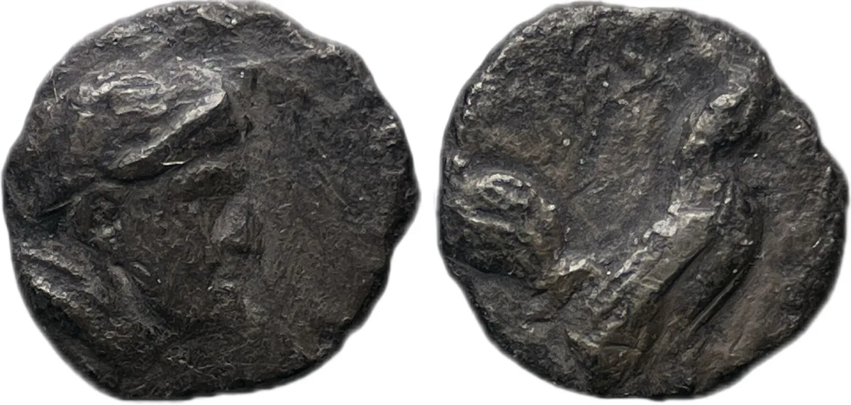 Baktria, Local issues. Sophytes. Circa 280/78-270 BC. AR Obol 0.48g