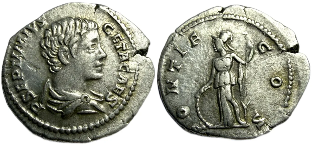 Geta, as Caesar, Denarius, Rome, ca. AD 206-207