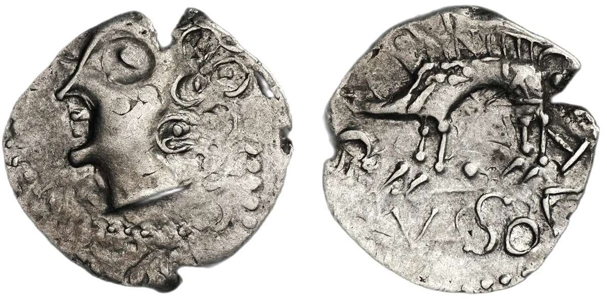 Gaul, Sequani. AR Denarius. Circa 27 BC–AD 14.