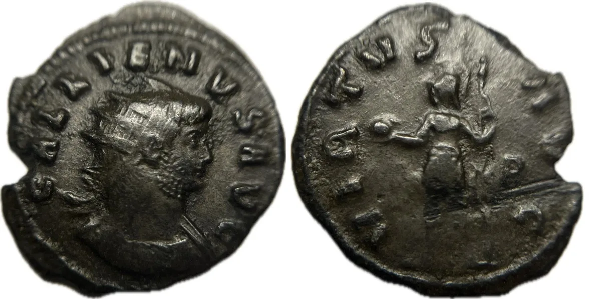 Gallienus Billon Antoninianus | rv. VIRTVS AVG | Rome Mint | 19mm, 2.9g