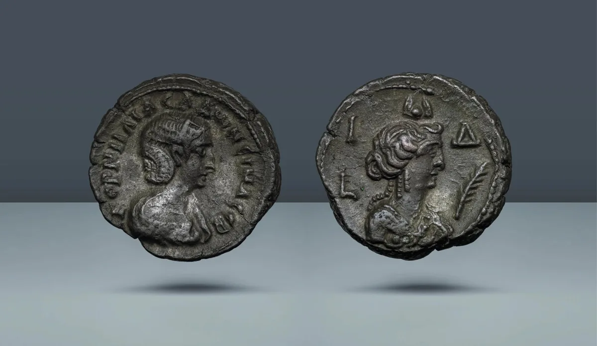 Salonina, wife of Gallienus. Gallienus reign dates: 253-268 AD. Alexandria. c. 266-267 AD (year 14)