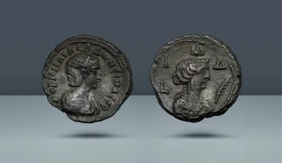 Salonina, wife of Gallienus. Gallienus reign dates: 253-268 AD. Alexandria. c. 266-267 AD (year 14)