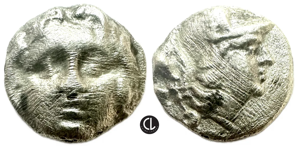 Psidia, Selge, AR Obol, Circa 350-300 BC, Gorgoneion / Athena