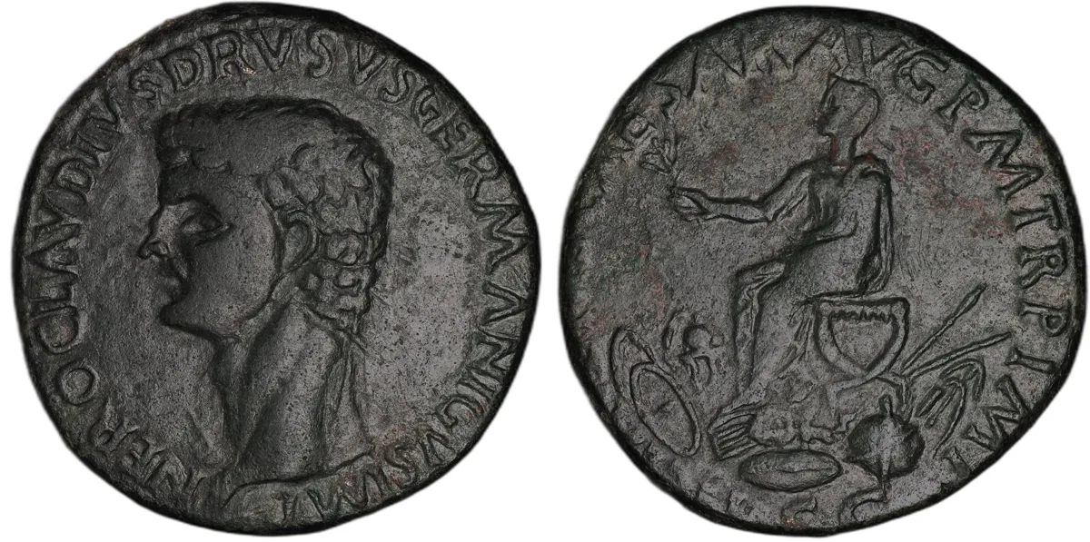 Sestertius of Nero Claudius Drusus