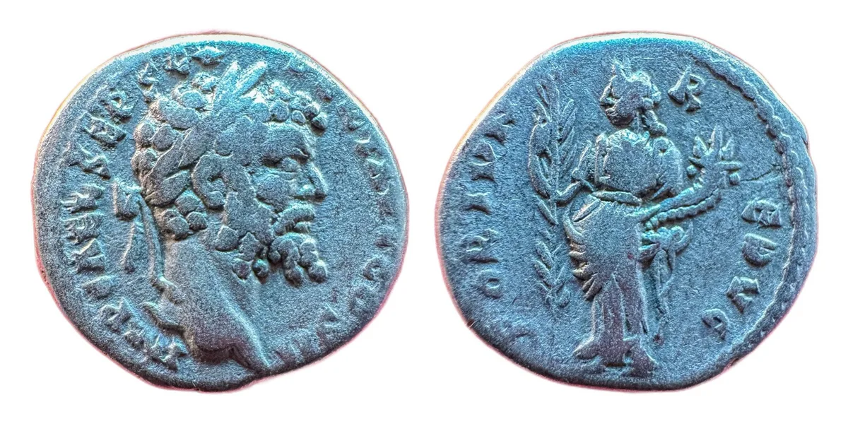 Septimius Severus — Denarius, Fortuna, Emesa