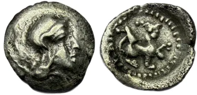 LYCIA, Tlos. Circa 400–380 BC. AR Hemiobol