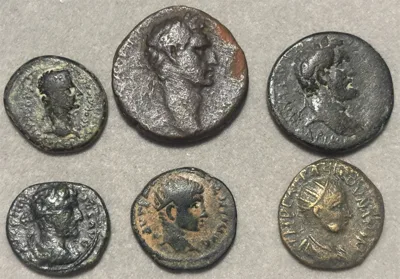 Lot of 6 provincial - Caligula, Nerva, Marcus Aurelius, Elagabalus etc