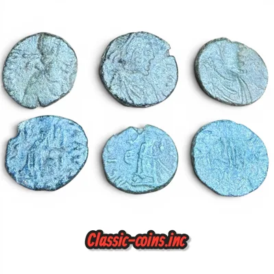 Lot of Three Late Roman AE4 Nummi of Valentinian III, 425-455 AD