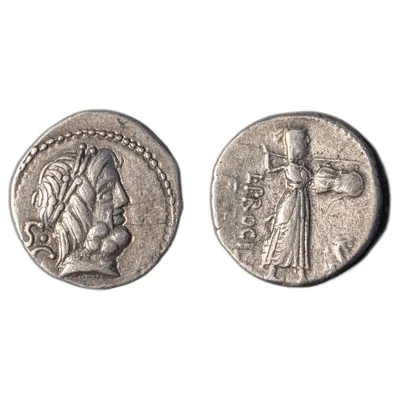 AR denarius L. Procilius, Rome mint 80 B.C.