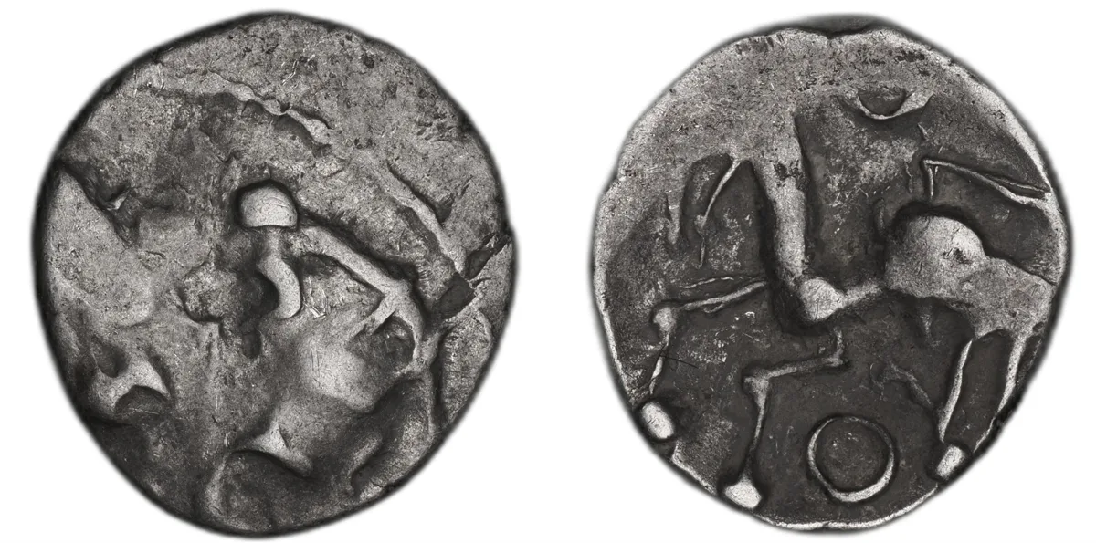 Aeduii, Quinarius, silver, reign 80–50 BC, minted 80–50 BC