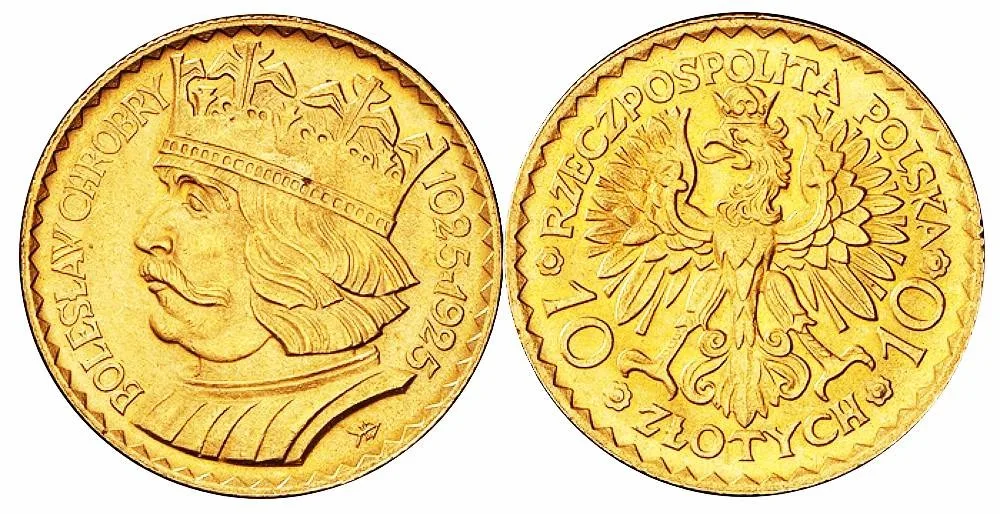 1925 Poland, Second Republic, Boleslaus I the Brave 10 Zloty ChUNC lustrous