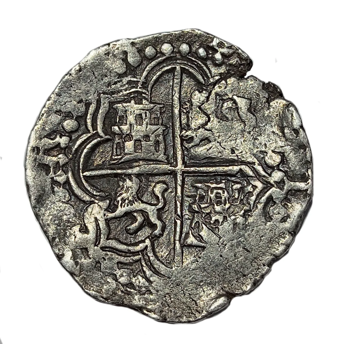 Bolivia Philip III Cob 8 Reales ,Potosi mint?** WITH BELL ON COAT OF ARMS ** RRR