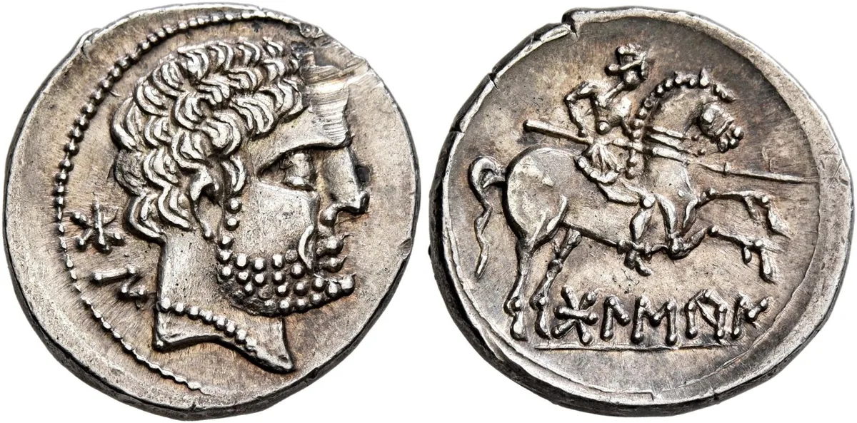 Bolskan. Circa 150-100 BC. Denarius