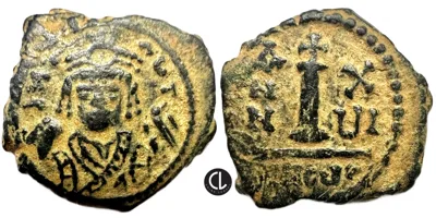 Maurice Tiberius, AE Decanummium, Antioch Mint, RY 16 = AD 597/8
