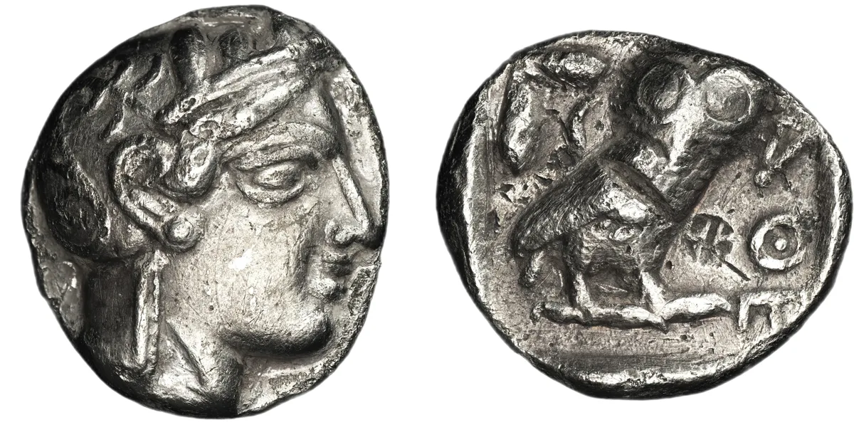 Attica, Athens, AR Tetradrachm, ca. 454-404 BC.