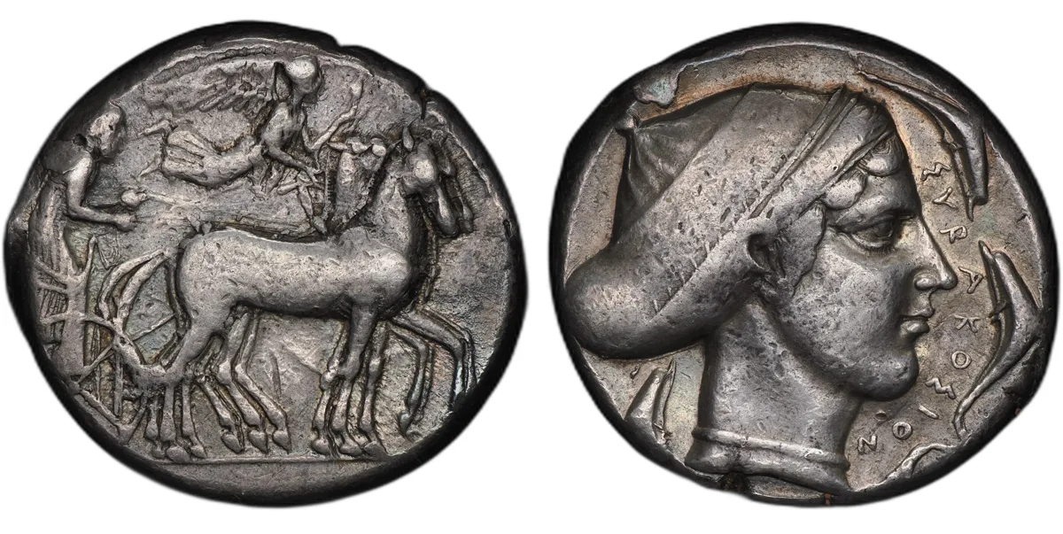 Sicily, Syracuse. Second Democracy, 466–406 BC. AR Tetradrachm