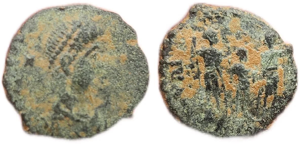 Three Emperors reverse, likely Arcadius