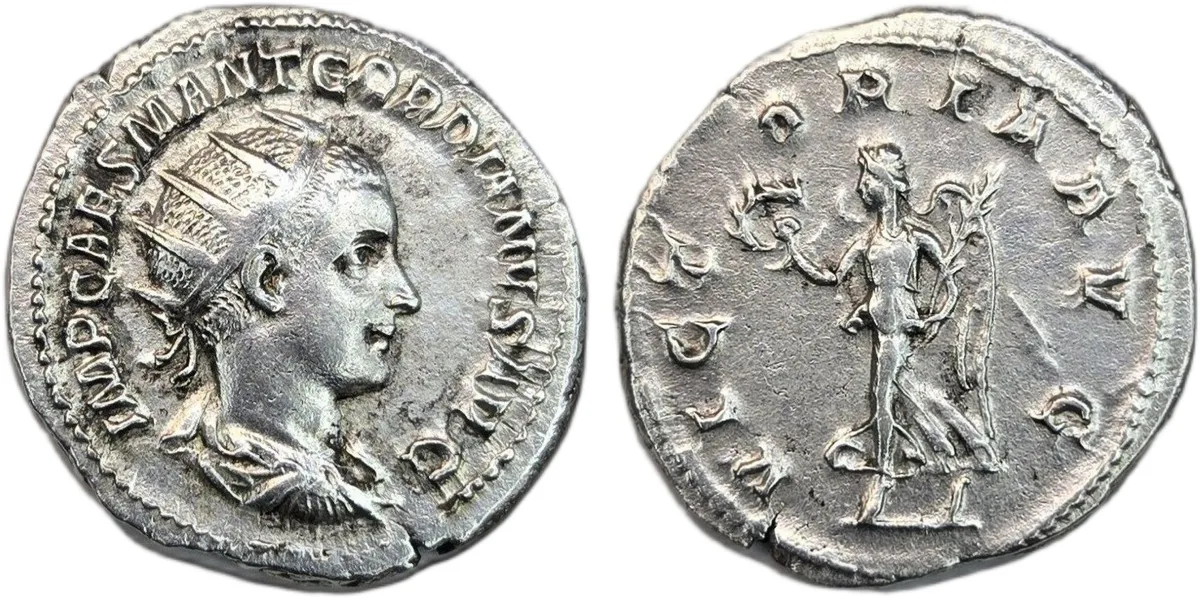 Gordian III - Silver Antoninianus Æ A.D. 238-239 - VICTORIA AVG - RIC # 5
