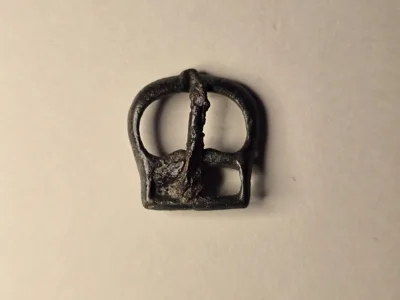 Roman Military Bronze Buckle with Original Iron Pin, c. AD 150–235