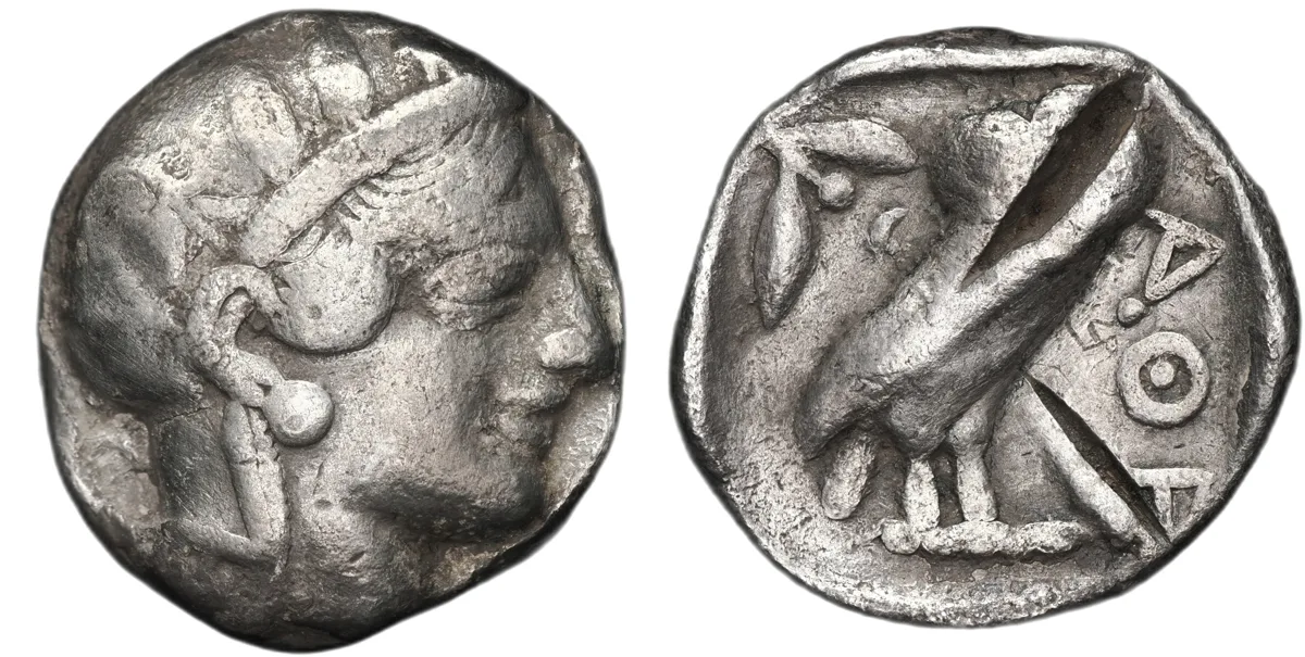 Attica, Athens, AR Tetradrachm, ca. 454-404 BC.