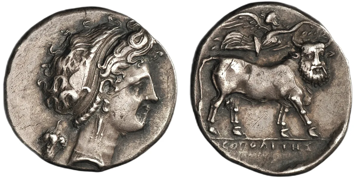 Campania, Neapolis. AR Didrachm