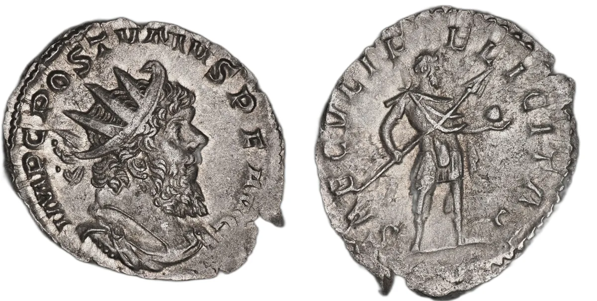 Antoninianus of Postumus, struck at Colonia Agrippinensis