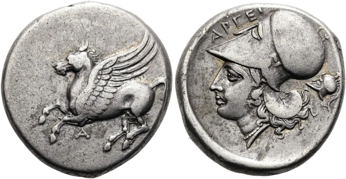 Acarnania, Argos Amphilochikon. Silver stater, c. 350 – 270 BC. 21 mm, 8.42 g.