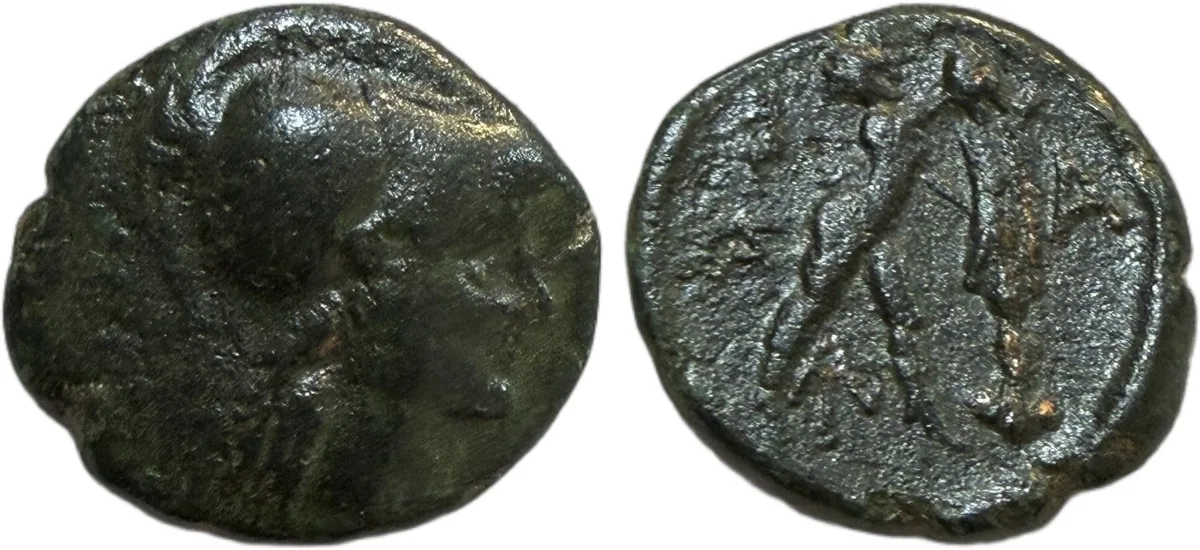 KINGS OF MACEDON. AE 21. ANTIGONOS II GONATAS, 277-239 BC. ATHENA/PAN.