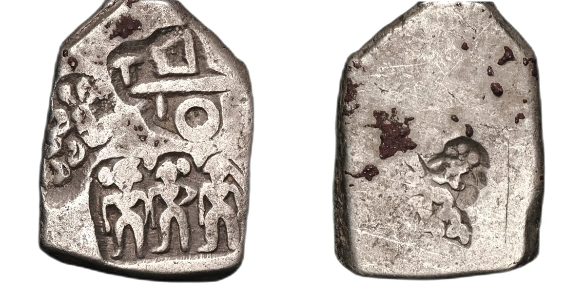 Mauryan Empire, AR Karshapana, c. 4th–2nd century BC