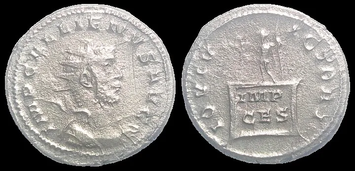 Gallienus 253-268 AD (Struck 257 AD) Heavy AR 22.4mm 4.45gm Antoninianus, Cologne mint