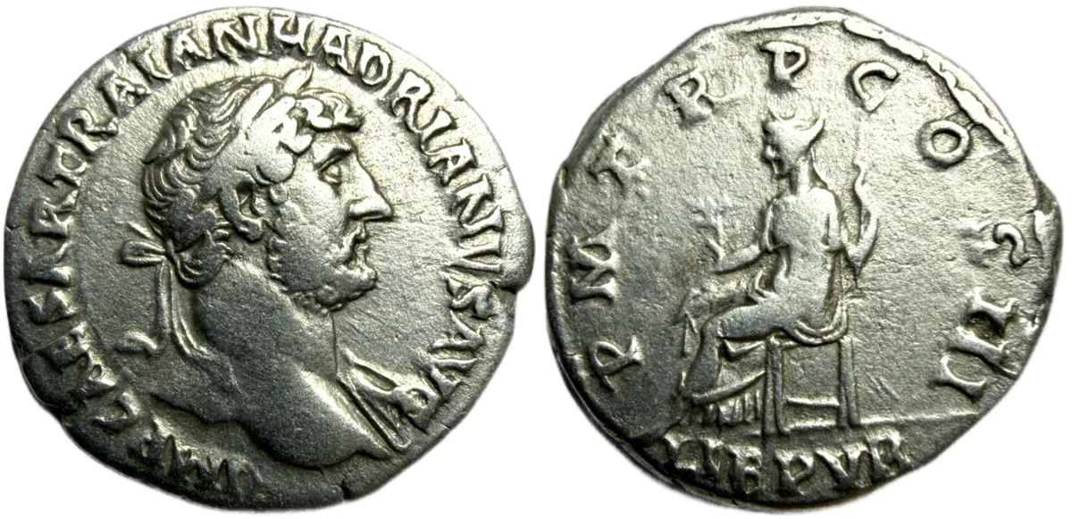 Hadrian. Denarius. Rome. Struck AD 119-125