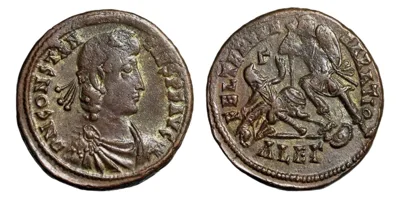 Constantius II — Centenionalis, Fallen Horseman, Alexandria