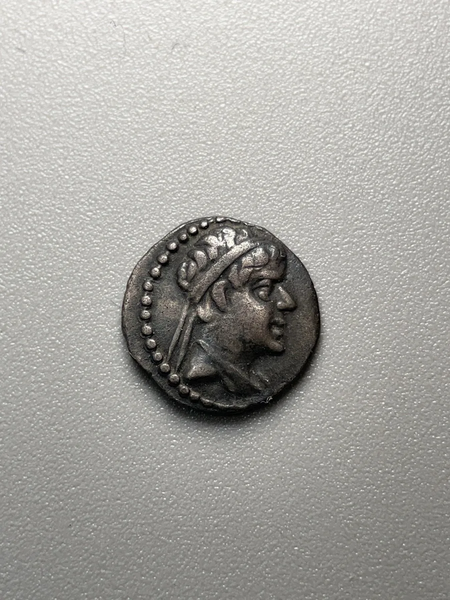 Greco-Bactrian Eukratides I AR obol, 0.69g, 170-140 B.C